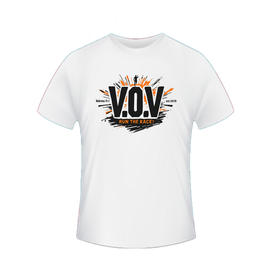 HEBREWS 12:1 VOV T-SHIRT